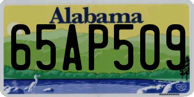 AL license plate 65AP509