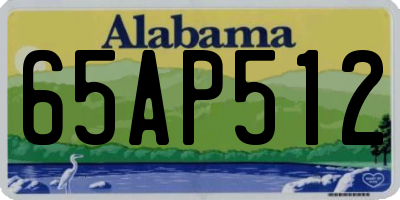 AL license plate 65AP512