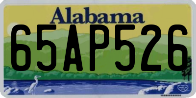AL license plate 65AP526