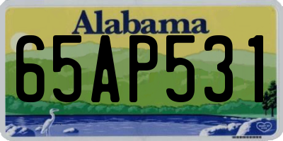 AL license plate 65AP531