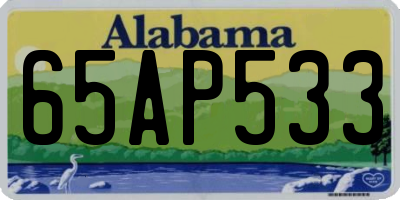 AL license plate 65AP533
