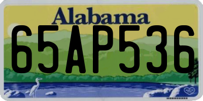 AL license plate 65AP536