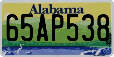AL license plate 65AP538
