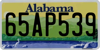 AL license plate 65AP539