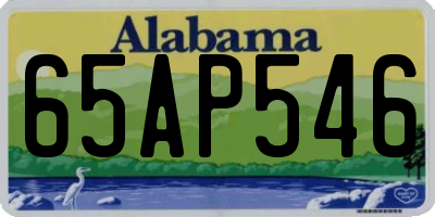 AL license plate 65AP546
