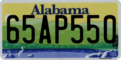 AL license plate 65AP550