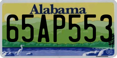 AL license plate 65AP553