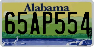 AL license plate 65AP554