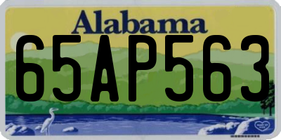 AL license plate 65AP563