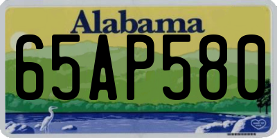 AL license plate 65AP580