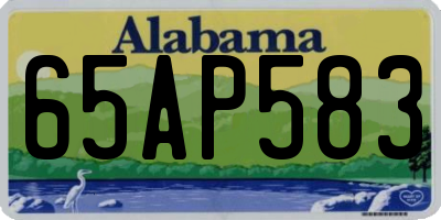 AL license plate 65AP583