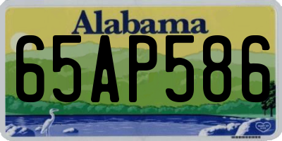 AL license plate 65AP586