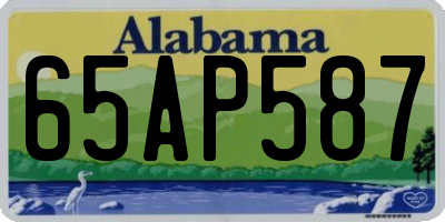 AL license plate 65AP587