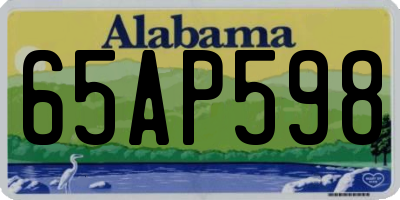 AL license plate 65AP598