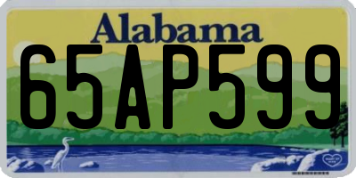 AL license plate 65AP599