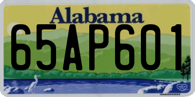 AL license plate 65AP601