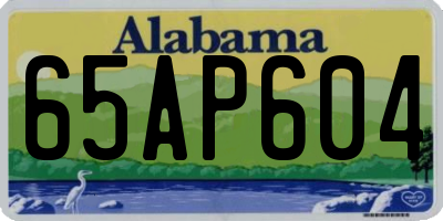 AL license plate 65AP604