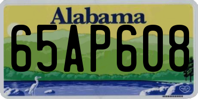 AL license plate 65AP608