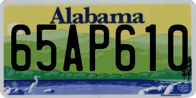 AL license plate 65AP610