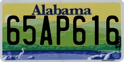 AL license plate 65AP616