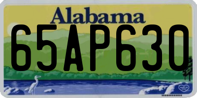 AL license plate 65AP630