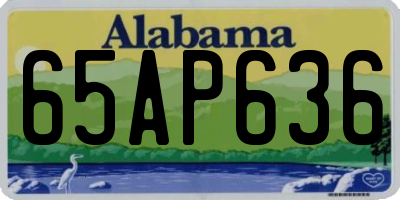 AL license plate 65AP636
