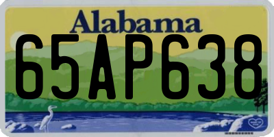 AL license plate 65AP638