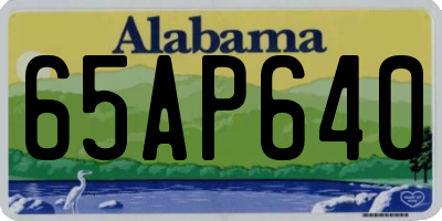AL license plate 65AP640