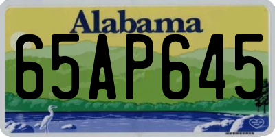 AL license plate 65AP645