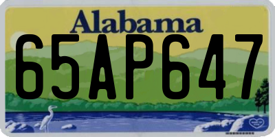AL license plate 65AP647