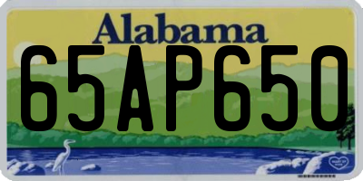 AL license plate 65AP650
