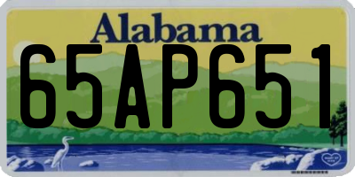 AL license plate 65AP651