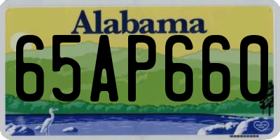AL license plate 65AP660