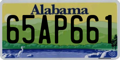AL license plate 65AP661