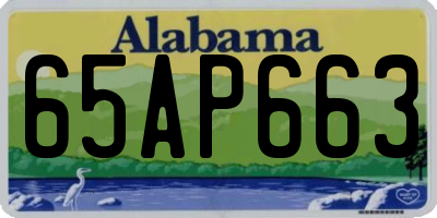 AL license plate 65AP663