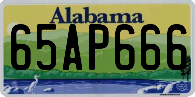 AL license plate 65AP666