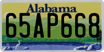 AL license plate 65AP668