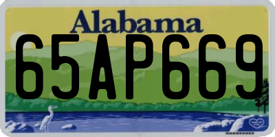 AL license plate 65AP669
