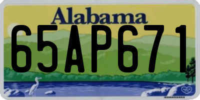 AL license plate 65AP671