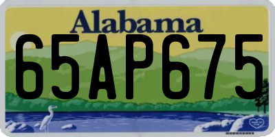 AL license plate 65AP675