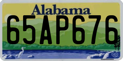 AL license plate 65AP676