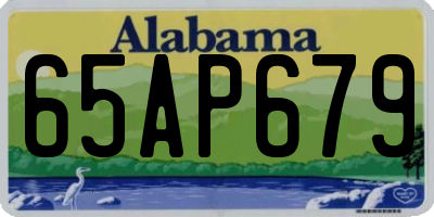 AL license plate 65AP679