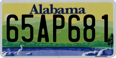 AL license plate 65AP681