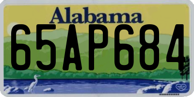 AL license plate 65AP684