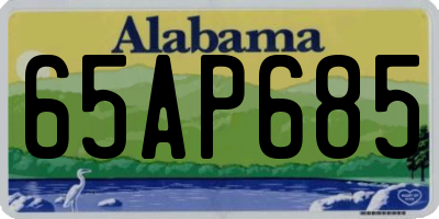 AL license plate 65AP685