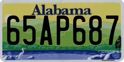 AL license plate 65AP687