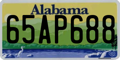 AL license plate 65AP688