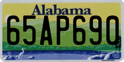 AL license plate 65AP690