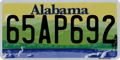 AL license plate 65AP692