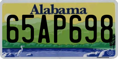AL license plate 65AP698